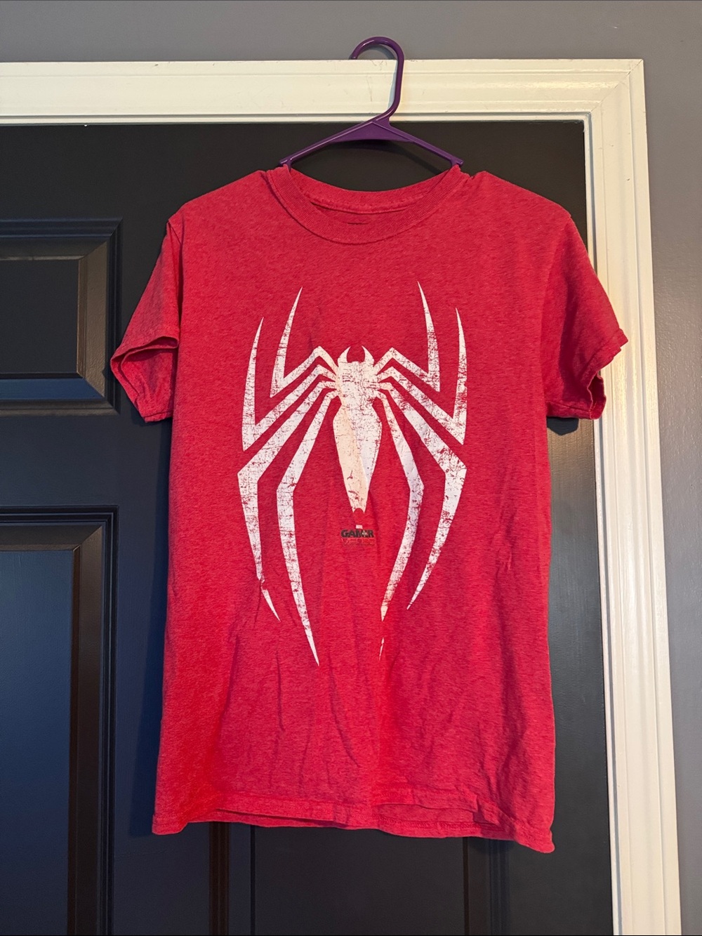 Marvel Red Short Sleeve Tee with White Spider Logo